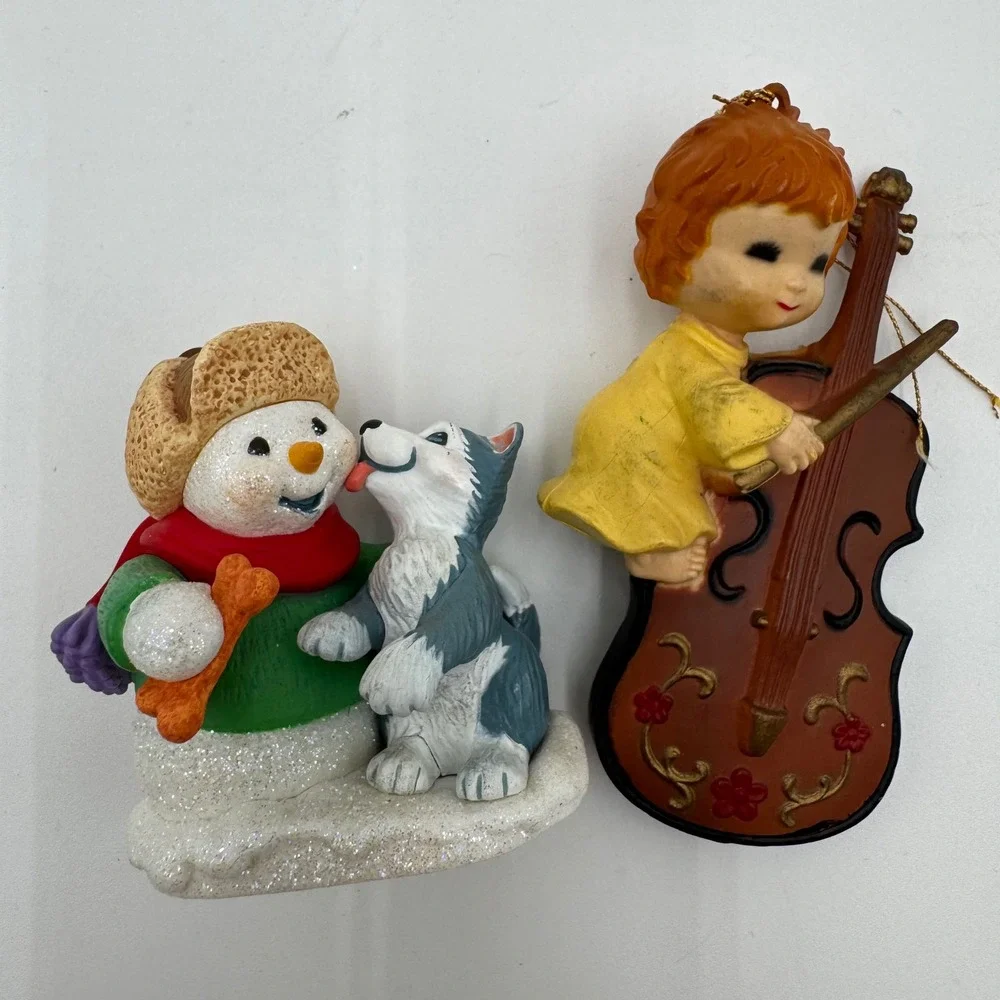 Vintage Christmas Ornaments Holiday Mixed Lot of 9 w/ Hallmark & Noma Tree Decor